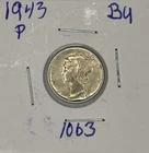 1943-P BU Mercury Dime, Item 1063