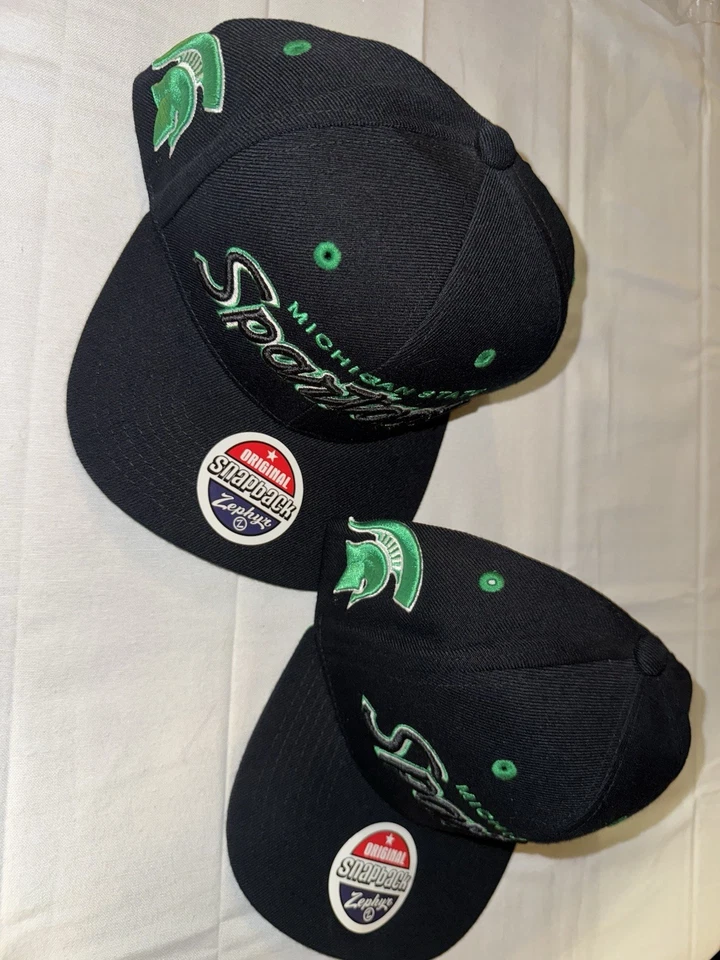 (2) Michigan State Spartans Zephyr Snapback Hats - Brand New With Tags - Image 3 of 4