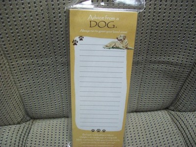 Advice from a Dog, 80 page 3'' x 8'' List Pad
