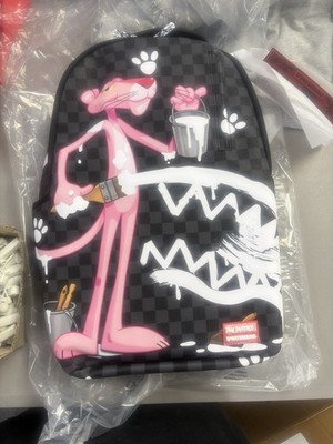 Sprayground Limited Edition Pink Panther Backpack Black Pink Checkered