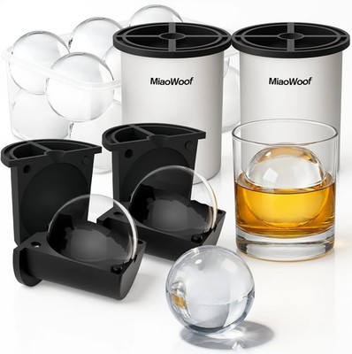 Clear Ice Cube Maker, 2.5 Inch Stainless Steel Crystal Large Clear Ice Ball Make