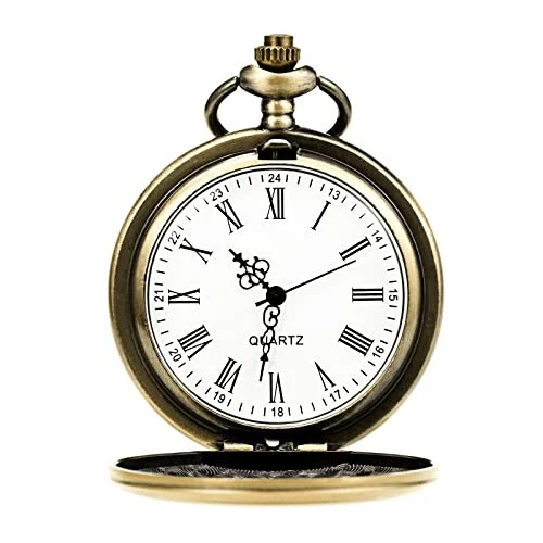 Presentes de relógio de bolso masculino gravado para filho da mãe pai, bronze de aniversário exclusivo - Imagem 2 de 4