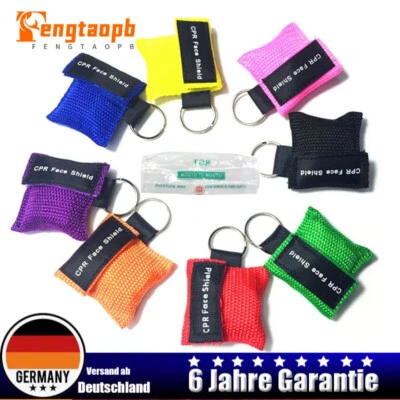 MARKENLOS CPR Key Maske Beatmungsmaske Beatmungstuch Beatmungshilfe Erste Notfall Hilfe DE