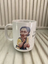 Leanin Tree M. Scovel White Mug With Lady Novelty Mug Made in Korea