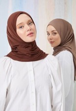 Muslim Women One Piece Lavender Hijab Overhead Khimar Hijab Long Scarf Wrap