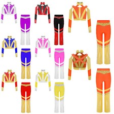 Kids Girls Outfits Acrobatics Dancewear Jazz Costume Gymnastics Dance 2 Piece