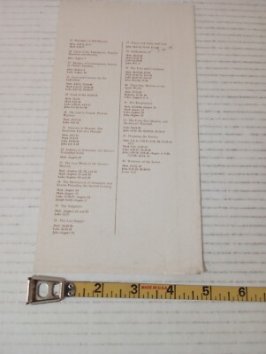 Vintage New Testament Summary Bookmark 9''x5''