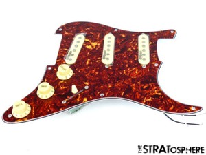 *NEW Wilkinson WOVS LOADED PICKGUARD for Fender Strat Brown Tortoise 3Ply 8 Hole
