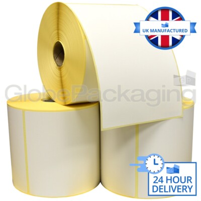 20.000 x ROYAL MAIL/KURIER THERMODRUCKER ETIKETTEN 4x6 Zoll (102x152 mm) AUF ROLLEN