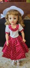 Vintage Ideal Miss Revlon Doll VT-18 with Red and White Polka Dot Dress