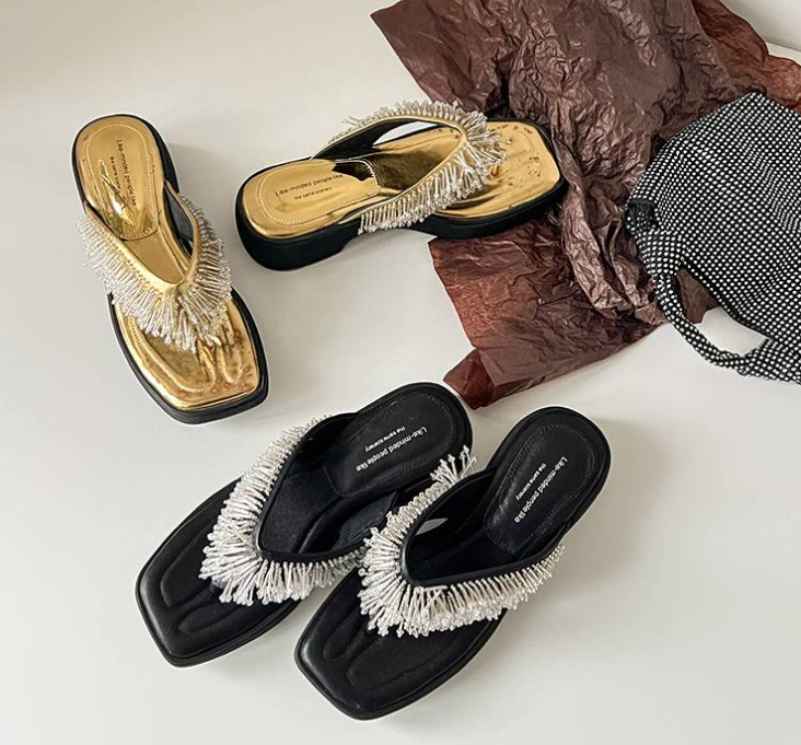 PANTOFOLA D’ORO Scarpe sandali ciabatte donna moda pelle punta clip nappa perizoma mules nuovi senza etichette