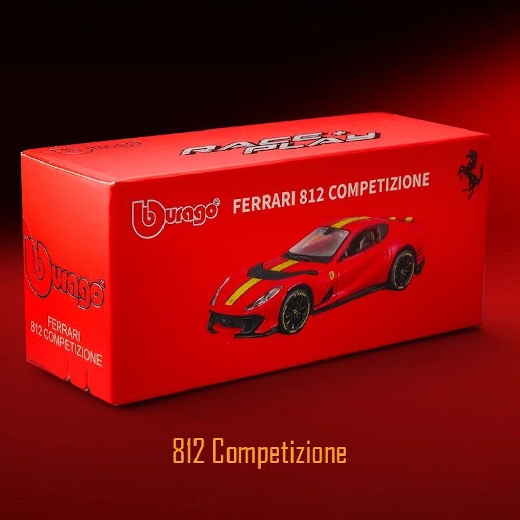 Bburago 1:64 Red Ferrari 812 Competizione Sports Model