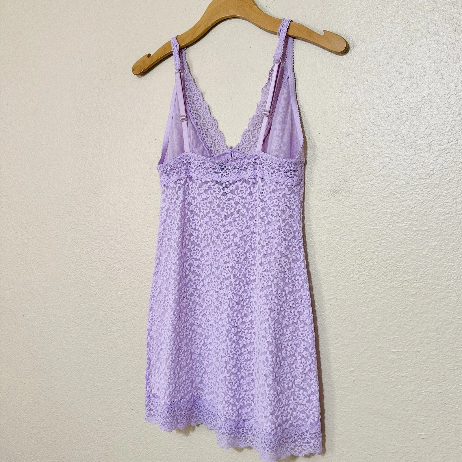 UNDERCOVER Victoria's Secret Sexy Little Things Vestito Slip in Pizzo Viola Taglia Media