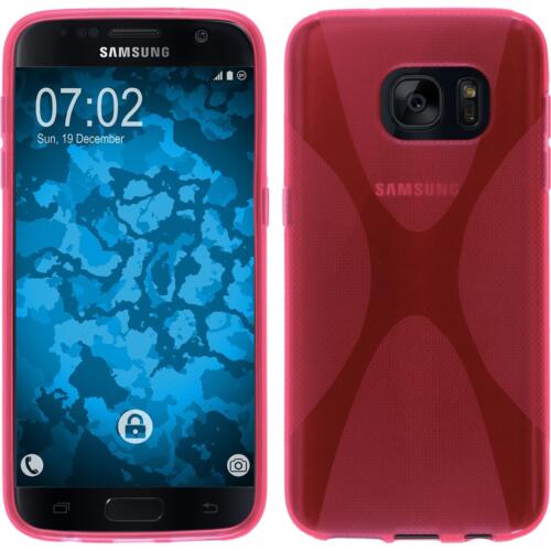 Étui en Silicone pour Samsung Galaxy S7 Rose X +2 Film Protecteur - Photo 1/6