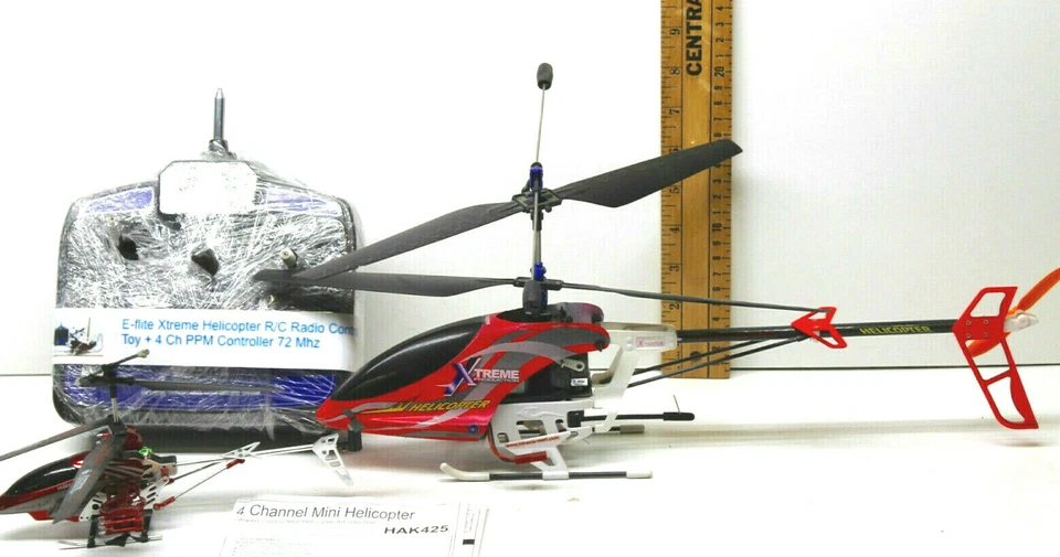 E-flite Xtreme Helicopter R/C Radio Control Toy + 4 Ch PPM Controller 72 Mhz     - Image 2 of 4