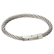 Image of Fred Bennett Bracelet B5053 Fred Bennett Twisted Steel Wire Cable Bracelet
