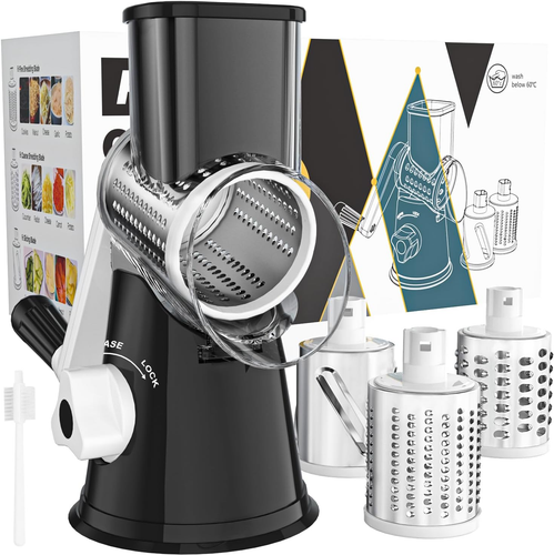 Rotary Cheese Grater Hand Crank Cheese Shredder for Fresh Cheese, Vegetable, Nut - Picture 12 of 12