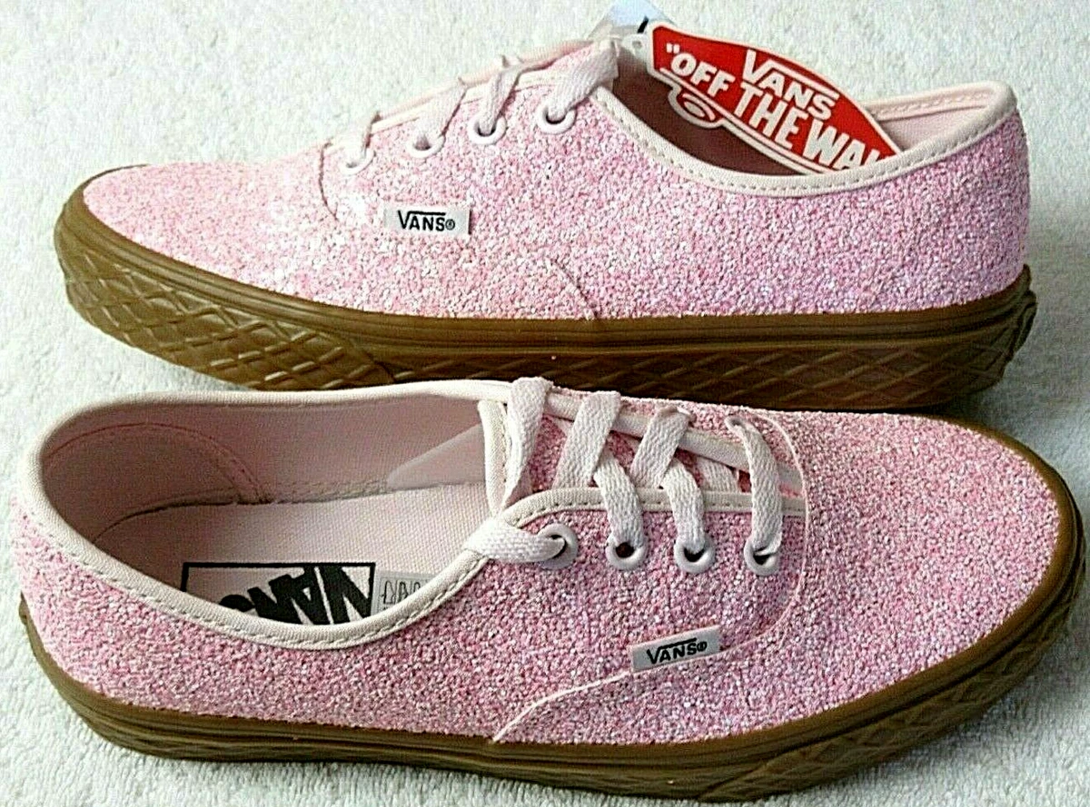 Vans Women s Authentic Ice Cream Cone Glitter Pink Gum Bottom Shoes Size 7.5