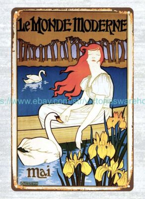 Le Monde Moderne Mai By Maurice Pillard Verneuil 1896 metal tin sign