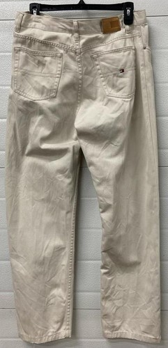 Tommy Hilfiger Off White Cream Women's 5 Pocket Zip Up Jeans Size 10 Tall - Picture 2 of 7