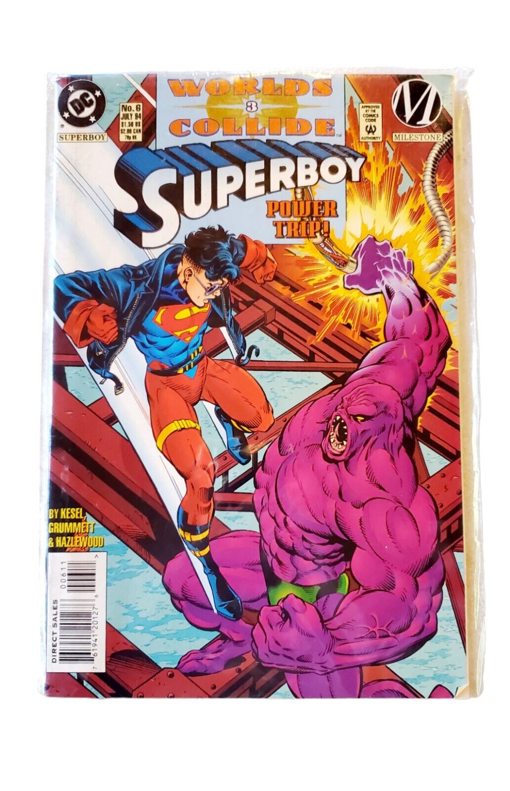 DC Comics Superboy Worlds Collide #6 1994 Power Trip