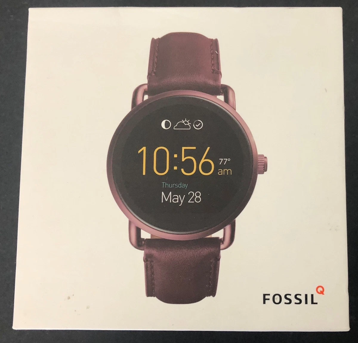 Fossil Wander Smart Watch New Open FTW2113 Grey Silver Strap eBay