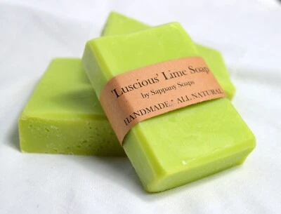 SAPPANY SOAPS Handmade Lime Soap Vegan organic ingredients NATURAL SLS Free