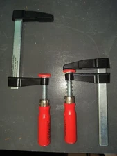 Pair of new Bessey Lm2.004 4 In Bar Clamp Wood Handle And 2 In Throat Depth
