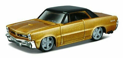 7,5 cm Model Toy Car Diecast Miniature Gold PONTIAC GTO 1965 1:64