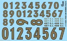 Gofer Racing 11028 x 1/24-1/25 Stock Car Numbers #3 (Gold) decals 