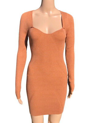Lulus NWT brown ish color knit bodycon long sleeve short dress sz xs | eBay Lulus NWT brown ish color knit bodycon long sleeve short dress sz xs | eBay