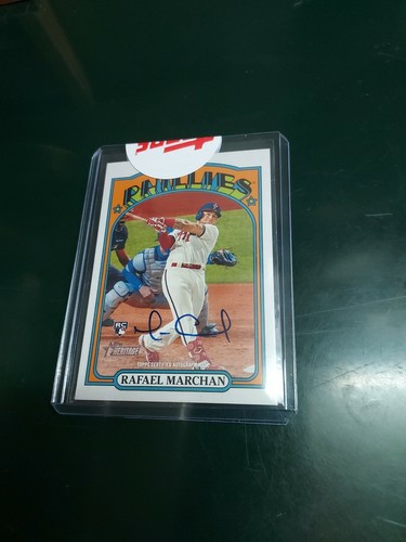 2021 Topps Heritage Rafael Marchan Philadelphia Phillies Rookie OnCard Autograph - Picture 3 of 5
