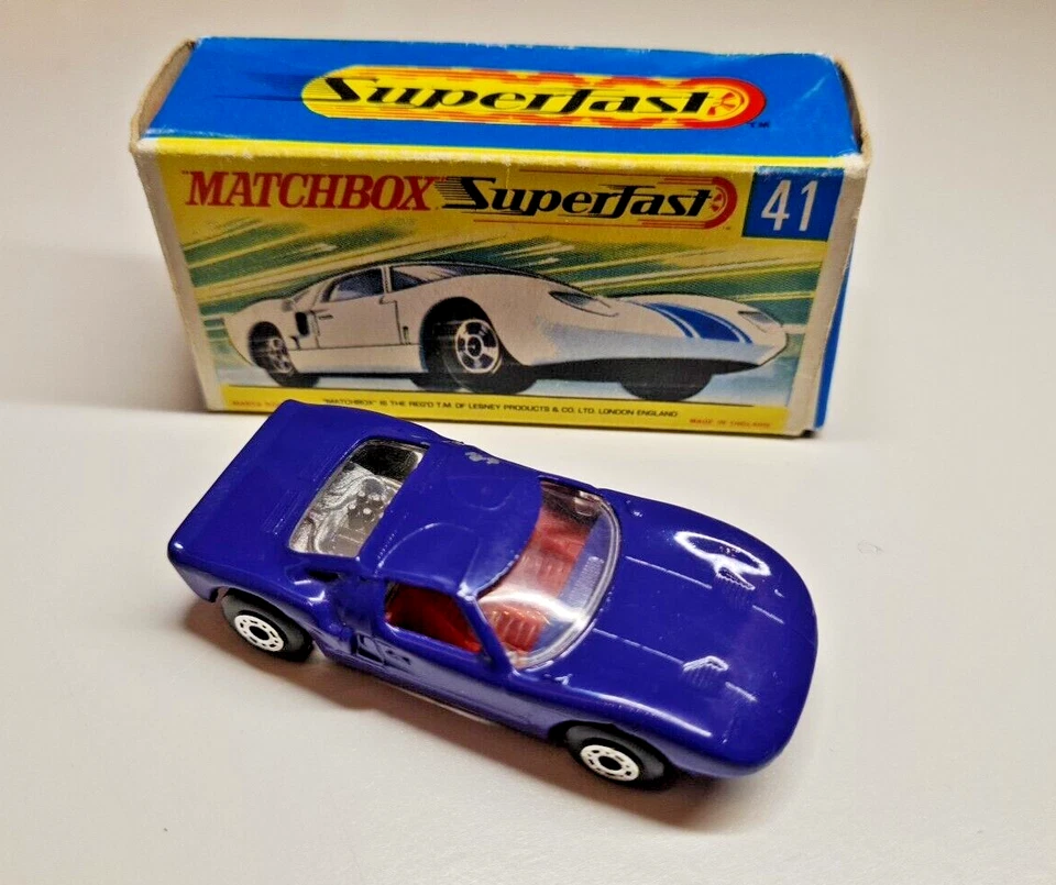 Matchbox Ford G.T. Racer RW 1-75 Nr. 41 VNmint BULGARIEN EXTREM SELTEN + OVP BOX - Bild 3 von 4