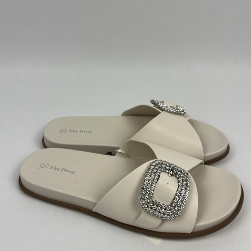 The Drop Agnes Ivory Flat Buckle Sandal, Size US 7.5 *NEW* - Picture 4 of 6