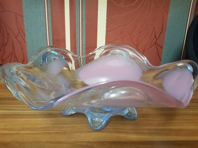 Murano Glas Schale rosa Obstschale