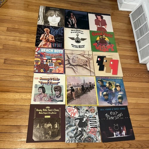 Lot Of 15 Classic Rock Records Albums Blondie David Bowie & More See Pics