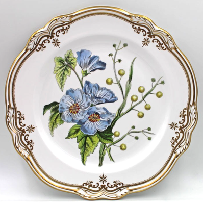 Spode Stafford Flowers 12 1/4” Round Chop Platter ENGLAND Sida | eBay