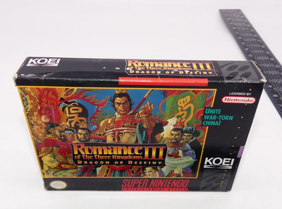 OEM Romance of The Three Kingdoms III Dragon of Destiny SNES Box No Game Super