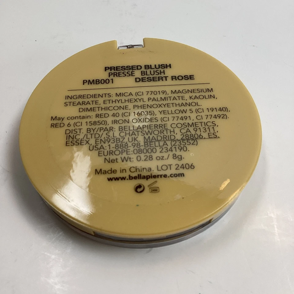 Rubor mineral compacto prensado Bellapierre raro - Desert Rose .28 OZ Foto 2 de 4