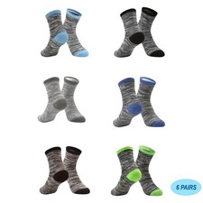 Sports Casual Crew Socks 7-10 YO Boys Retro Striped Soft Anti-slip Youth NEW