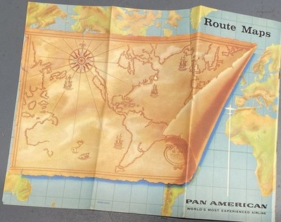 Vintage Pan American World Airways Route Map