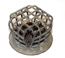 Antique Cage Style Flower Frog Metal Floral Arranger Early 1900s Vintage