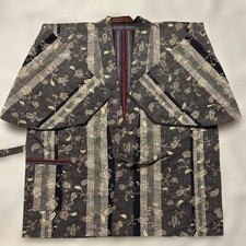 Reversible Japanese SAMUE Men's Cotton Kimono Workwear Haori Noragi Used
