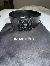 Amiri Black Leather Belt