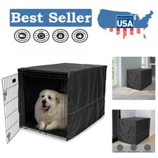 Dog Crate Cover for Large Breeds - 48" Machine Washable, Enhances Security