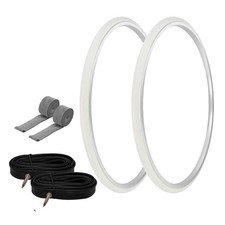 Pro Tires 700 X 23 White G-5015 Wtubes Rim Strips 33mm Presta Valve