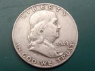 Sharp 1949D Silver Franklin Half Dollar Lower Mintage Free Shipping