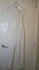 Lipsy Jumpsuit Size 10 In White Perfect For Hennite Bride To Be