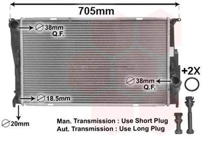 Motorkühler Wasserkühler *** IR PLUS *** VAN WEZEL 06002293 für BMW X1 E92 E81