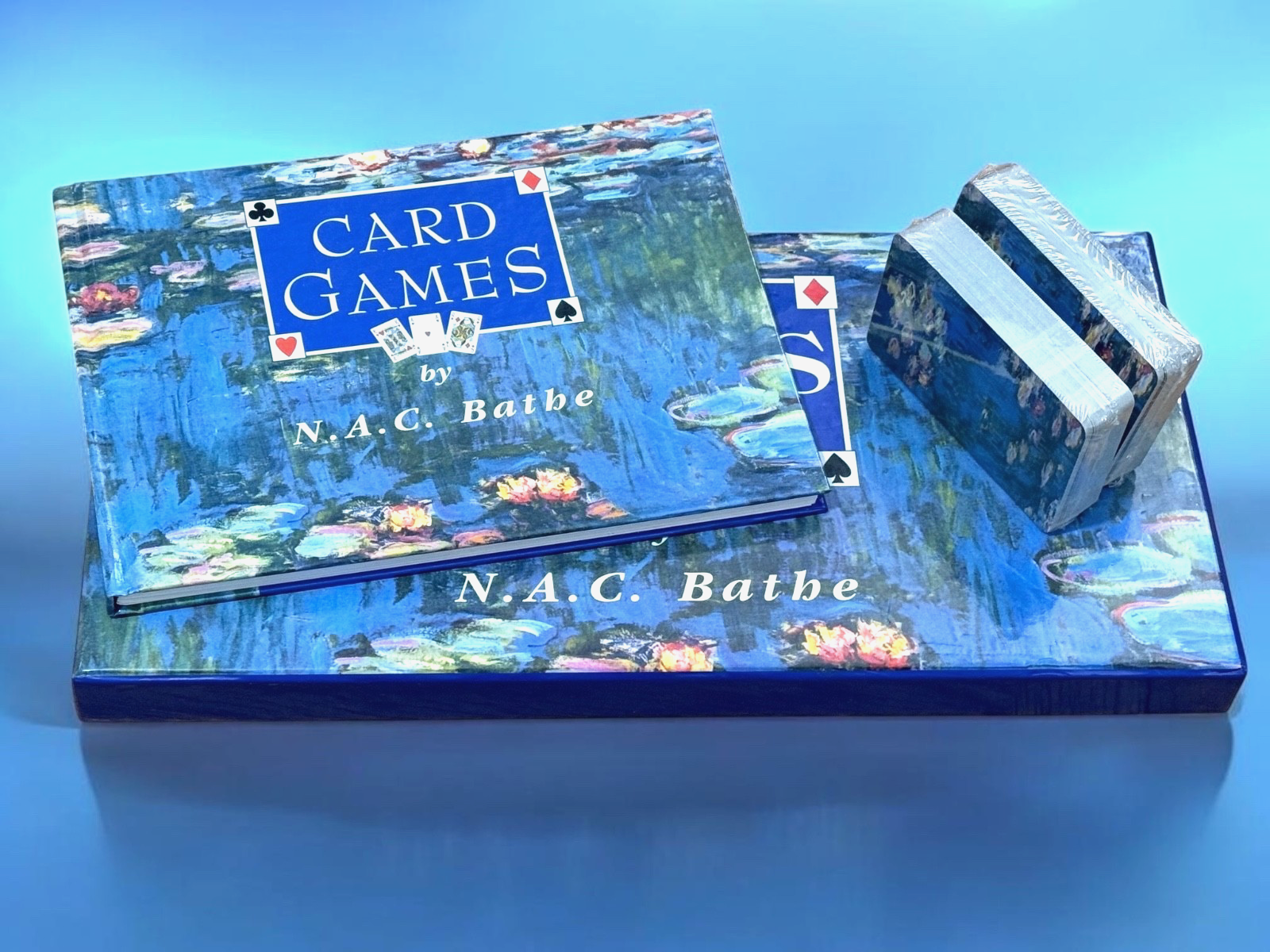Card Games Gift Set N.A.C. Bathe Book & Two Matching Playing Card Decks Boxed